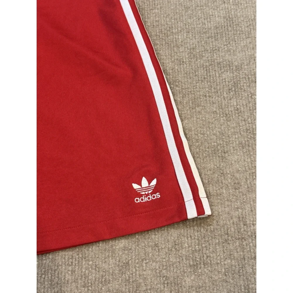 Adidas Originals Mini Skirt Red White Stripes Trefoil NWOT Women Size XL